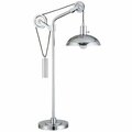 Hudson & Canal Henn, Hart  Neo Polished Nickel Table Lamp with Solid Wheel Pulley System TL0749